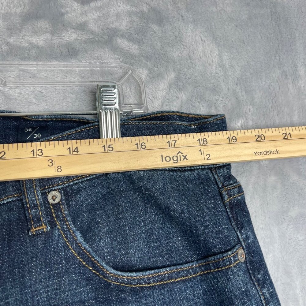 Lucky Brand 221 Straight Leg Jeans Mens 36 Blue Dark Wash Stretch Classic - Picture 5 of 11